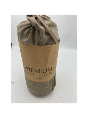Premium Duvet Cover Set 2 Pcs Twin/Twin XL Taupe Browm